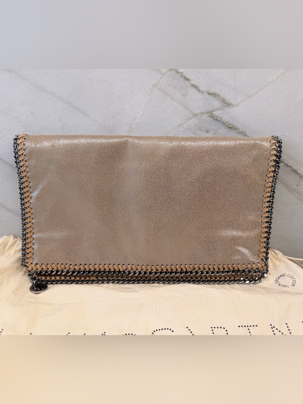 Stella McCartney Falabella Shimmer Foldover Clutch